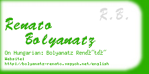 renato bolyanatz business card